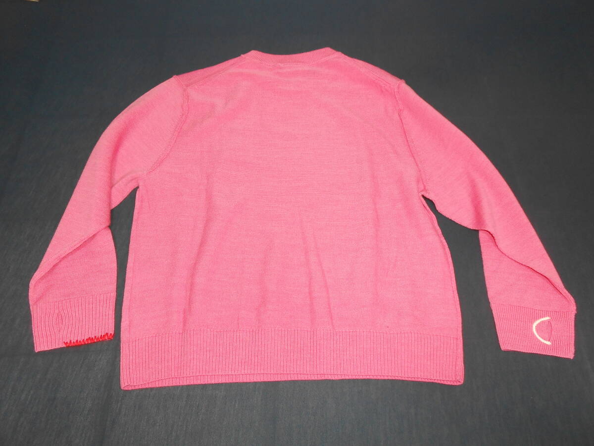 新品未使用/ユニクロ/アニヤハインドマーチ/KIDS/キッズ/女の子/子供服/メリノ/クルーネックセーター/ピンク/120サイズ/定価2990円