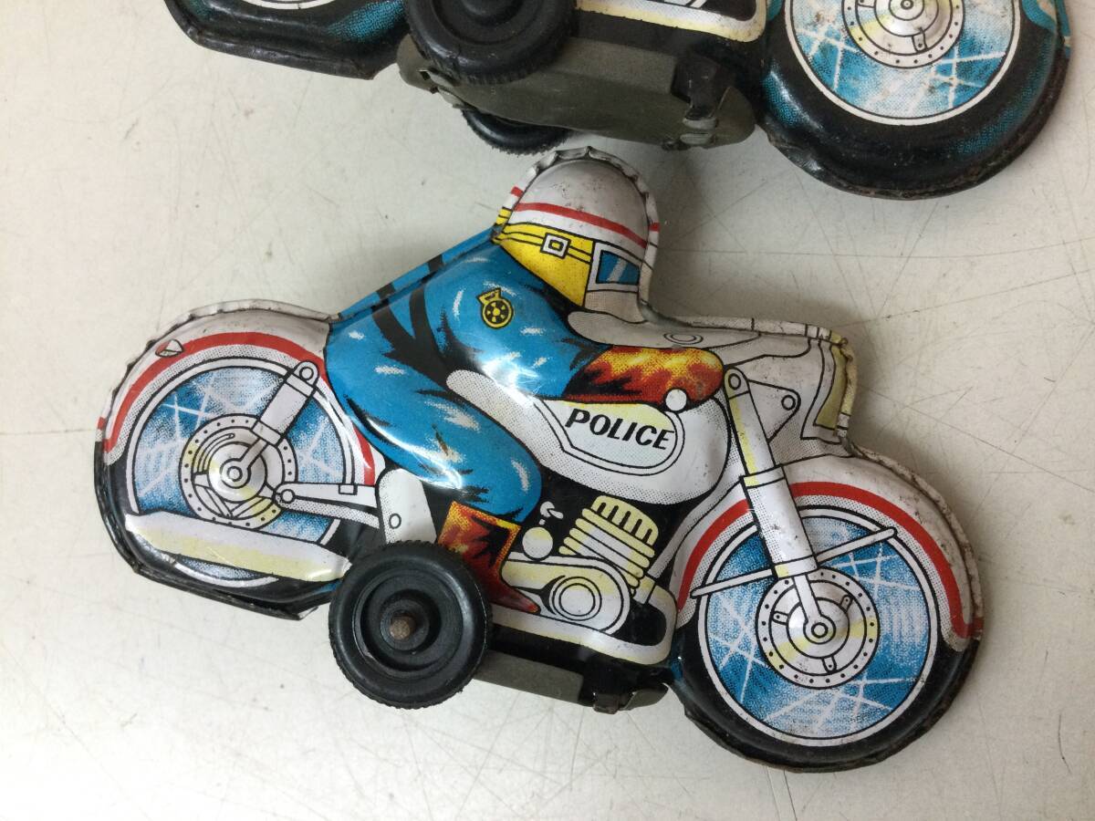 ☆ 昭和レトロ ブリキ オートバイ フィギュア ミニカー 古い ☆ 昭和レトロ ブリキ オートバイ フィギュア ミニカー 古い