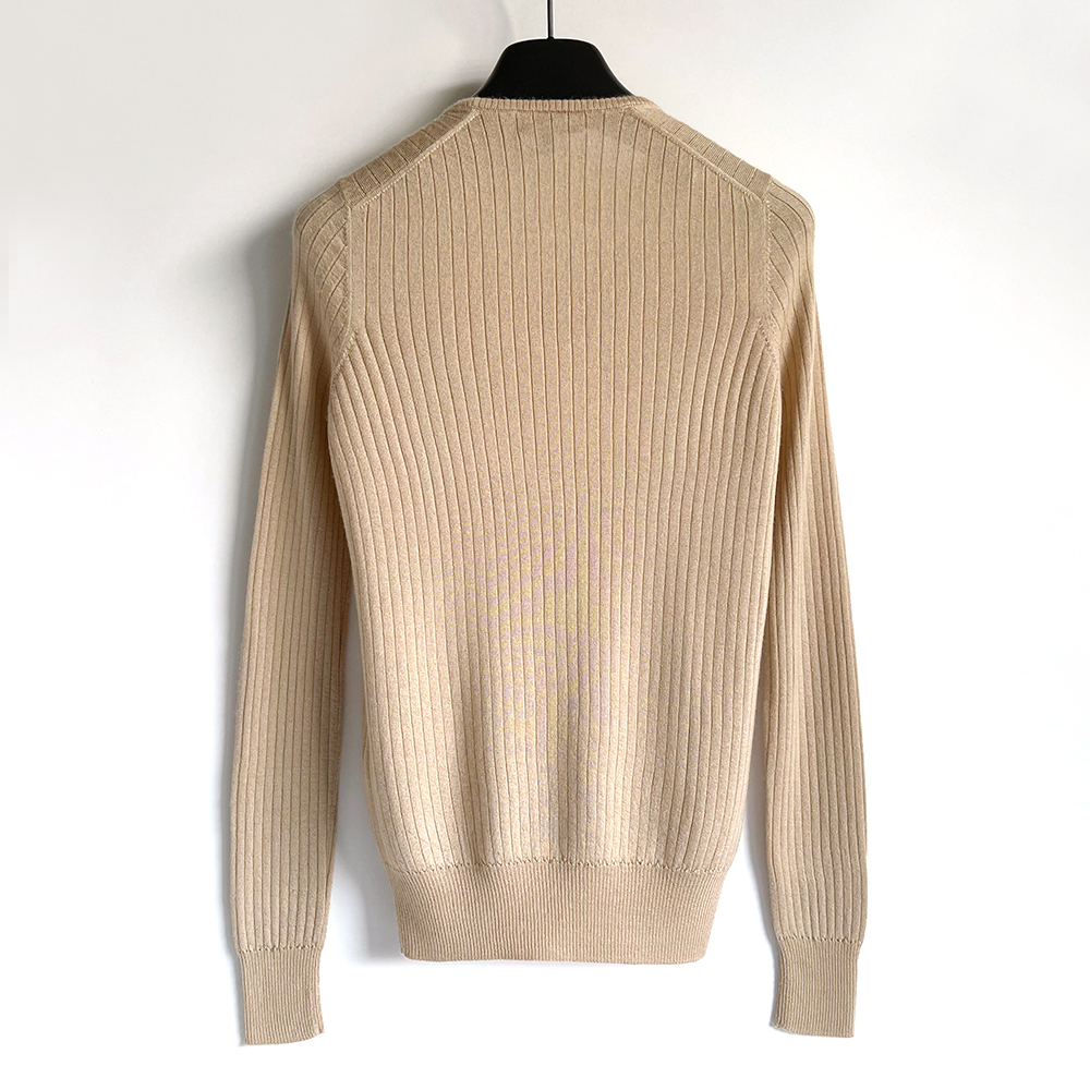 定番✨ドゥロワー 18Gカシミヤシルク リブクルーネックニット 神崎恵 石井美保 Drawer ドゥロワー 定番 18Gカシミヤシルクリブクルーネック