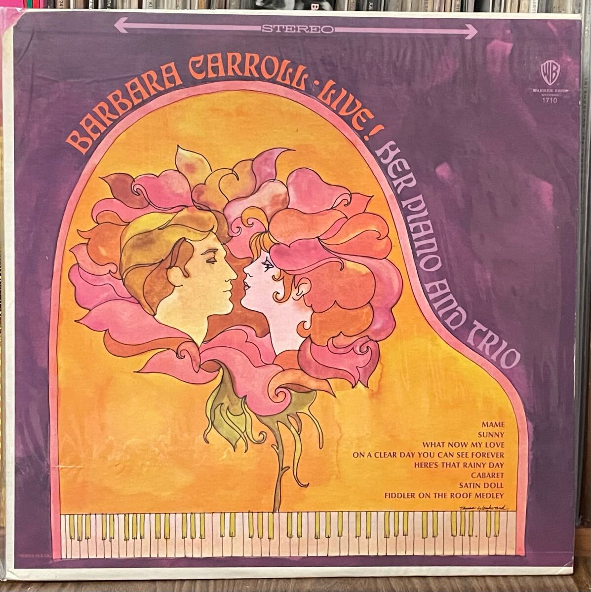送料込みJAZZ US LP[USオリジナル 金ラベルWARNER BROS recordsWS1710 stereo カット盤LIVE! HER PIANO AND TRIO ・BARBARA CARROLL TRIO]