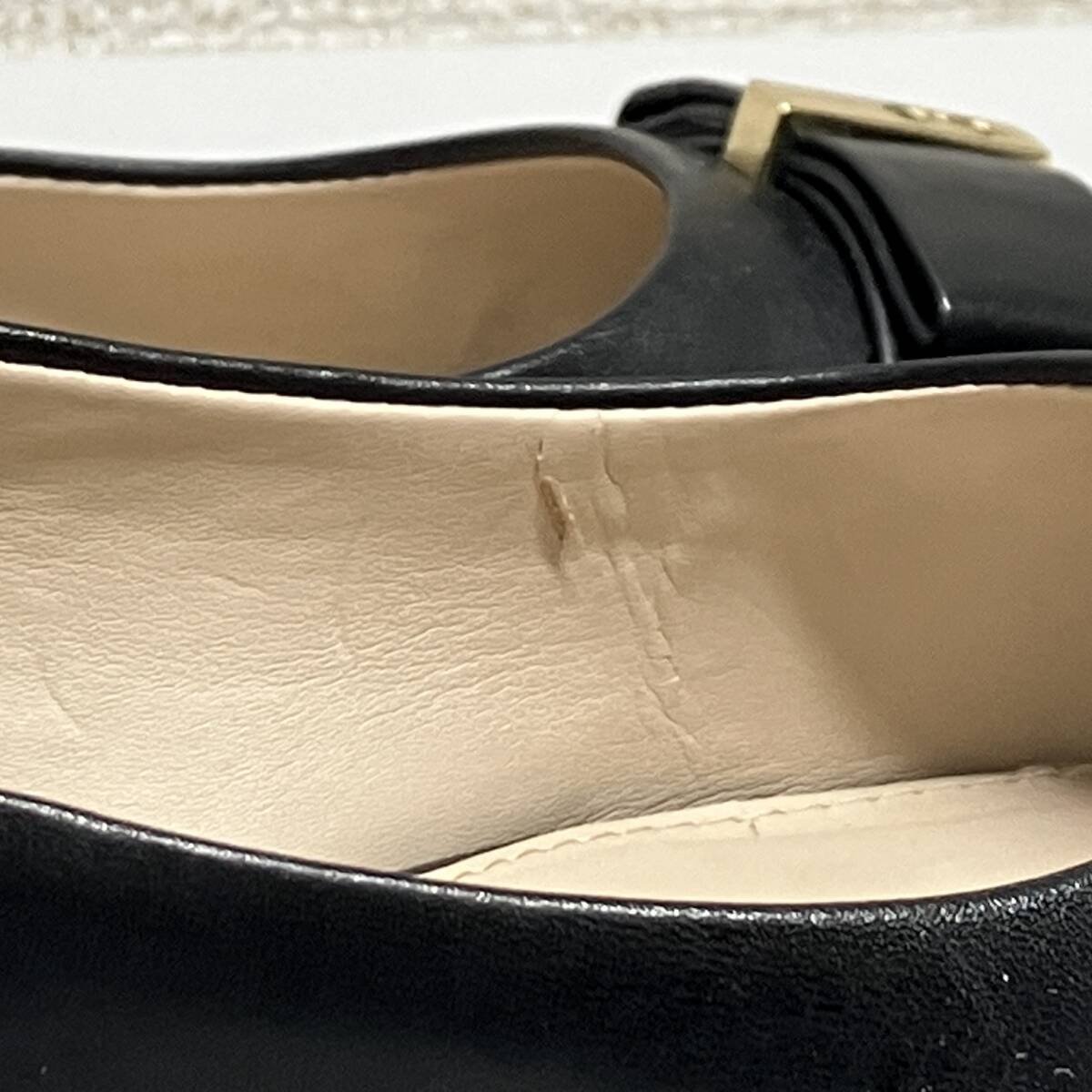 コールハーン フラットパンプス 22.5 べージュ COLE HAAN コールハーン フラットパンプス レザー 5 1/2 約22.5