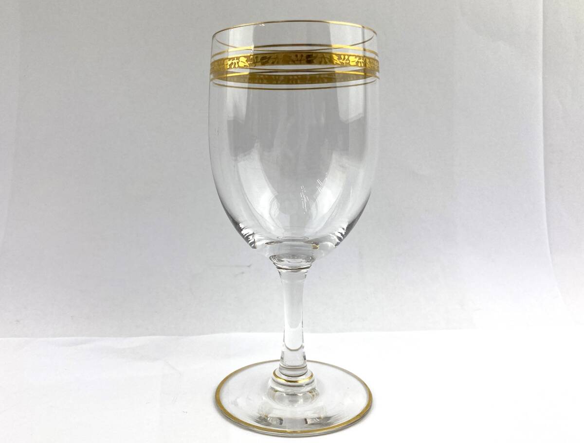 TM/オールドバカラ OLD BACCARAT 1900年頃 葉模様グラス 1客 ワイングラス AJA鑑定書付き 0211-1_画像3