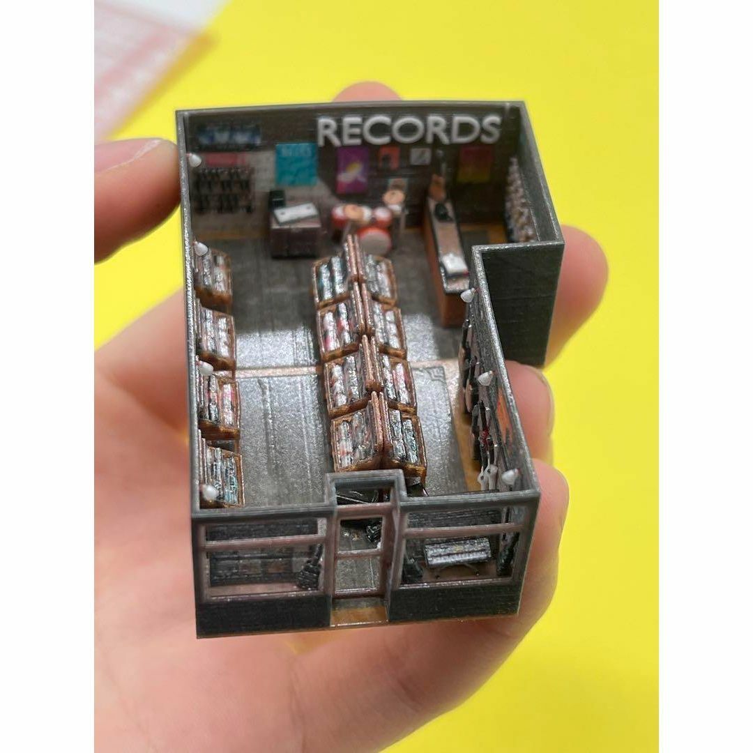 Nゲージ レコードショップ フィギュアに 1/64より小 ジオラマ 住宅模型 Nゲージ レコードショップ 鉄道模型 フィギュアに 1/64より小 1