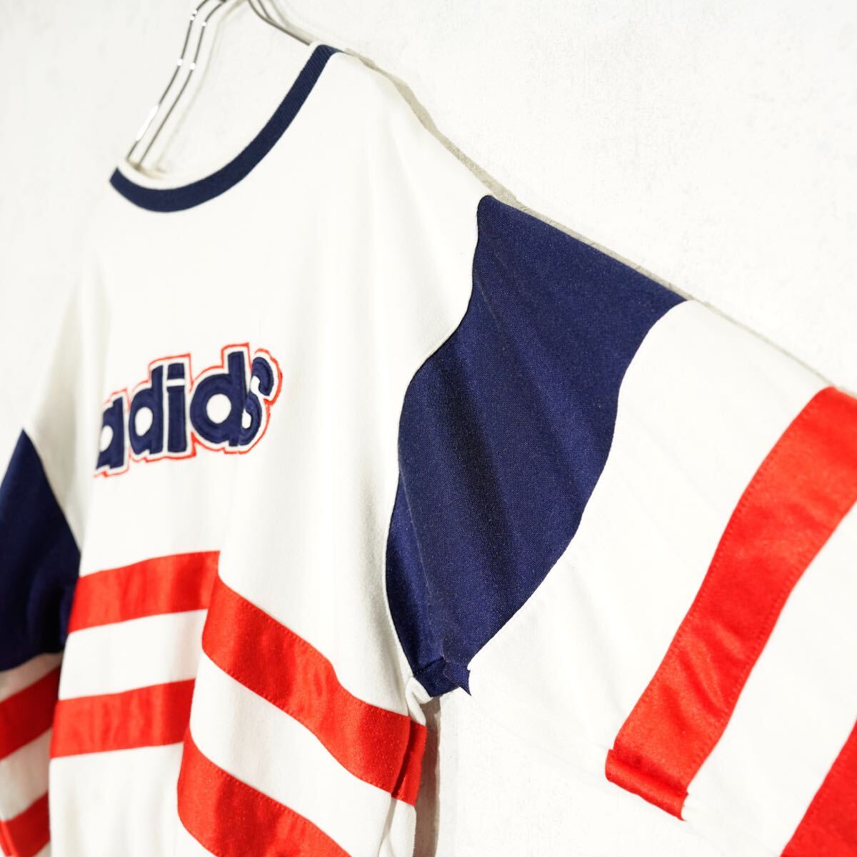 80s adidas LOGO LINE DESIGN SWEAT SHIRT/80年代アメリカ古着 80s adidas LOGO LINE DESIGN SWEAT SHIRT/80年代アメリカ古着