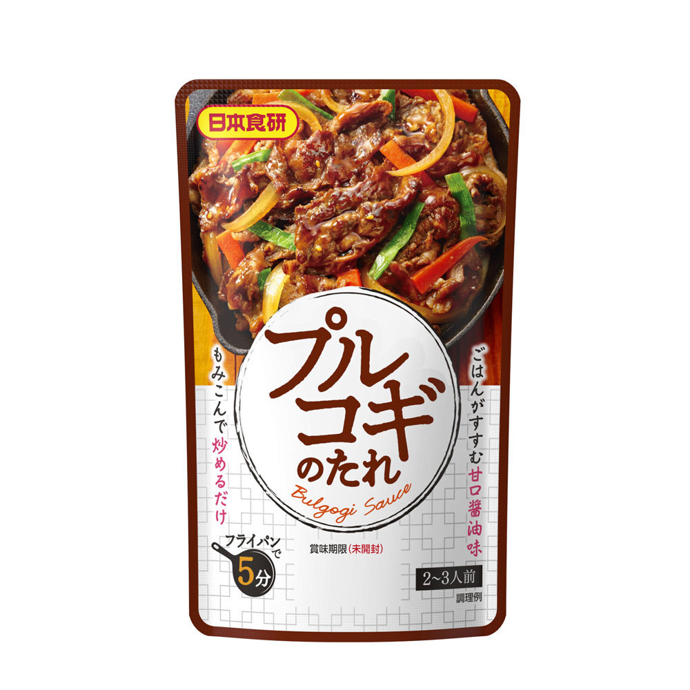 プルコギのたれ 本格韓国焼肉 甘口醤油味 日本食研 100g 2~3人前/6924x8袋セット/卸/送料無料メール便 ポイント消化_画像1