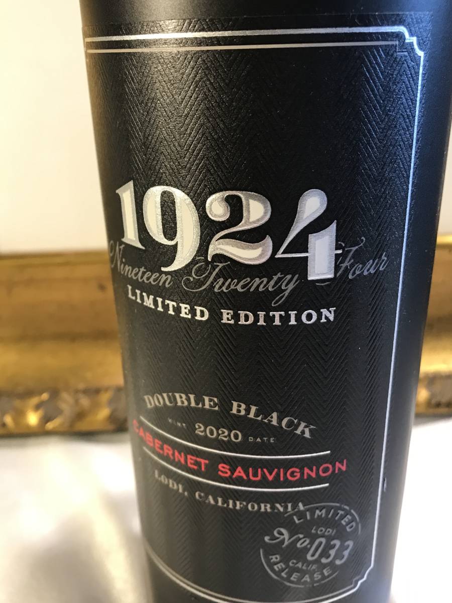 usa禁酒法時代のオマージュとして生まれた　デリカート?ファミリー?ヴィンヤーズ1924 ダブル?ブラック カベルネ?ソーヴィニヨン2020
