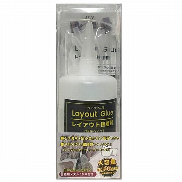 ＪＵＮ レイアウト グルー １００ｇ 液状タイプ 大容量 レイアウト接着剤 アクアリウム用