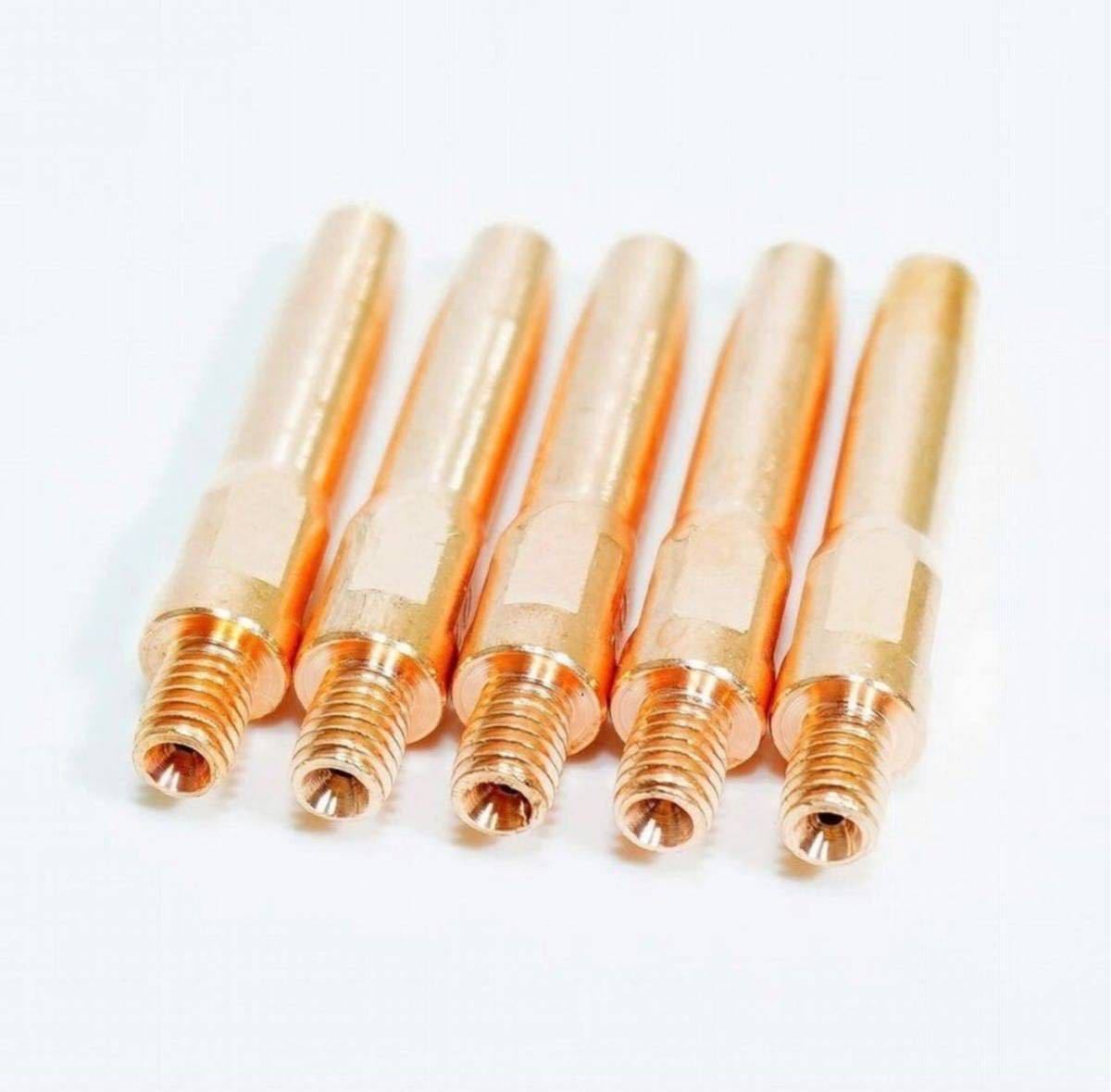 半自動溶接機用 MIG200 MIG250 トーチ チップ 1.0mm 45mm 5個セット コレット コンタクト コレクト チップ MIG 松下 ダイヘン パナソニック