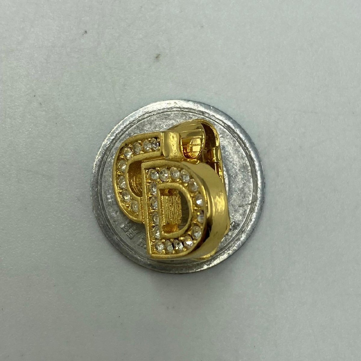Christian Dior Dior стразы серьги бренд аксессуары зажим тип Gold цвет 