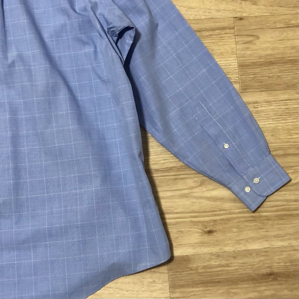 【送料無料】Brooks Brothers Est.1818長袖シャツ青系チェック柄　メンズ16サイズ　ブルックスブラザーズ_画像10