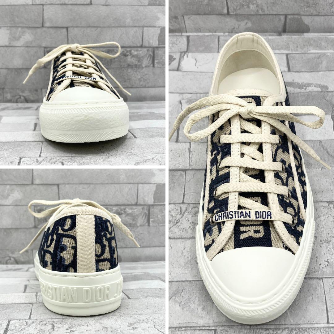 ディオール オブリーク エンブロイダリー コットン ベージュ スニーカー　厚底 DIOR | Walk'n'Dior スニーカー ディオール オブリーク エンブロイ