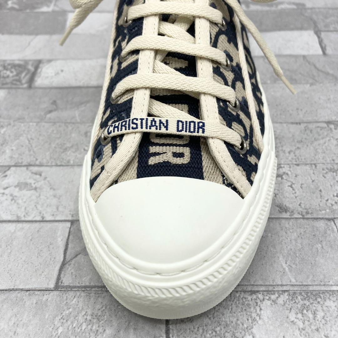 ディオール オブリーク エンブロイダリー コットン ベージュ スニーカー　厚底 DIOR | Walk'n'Dior スニーカー ディオール オブリーク エンブロイ