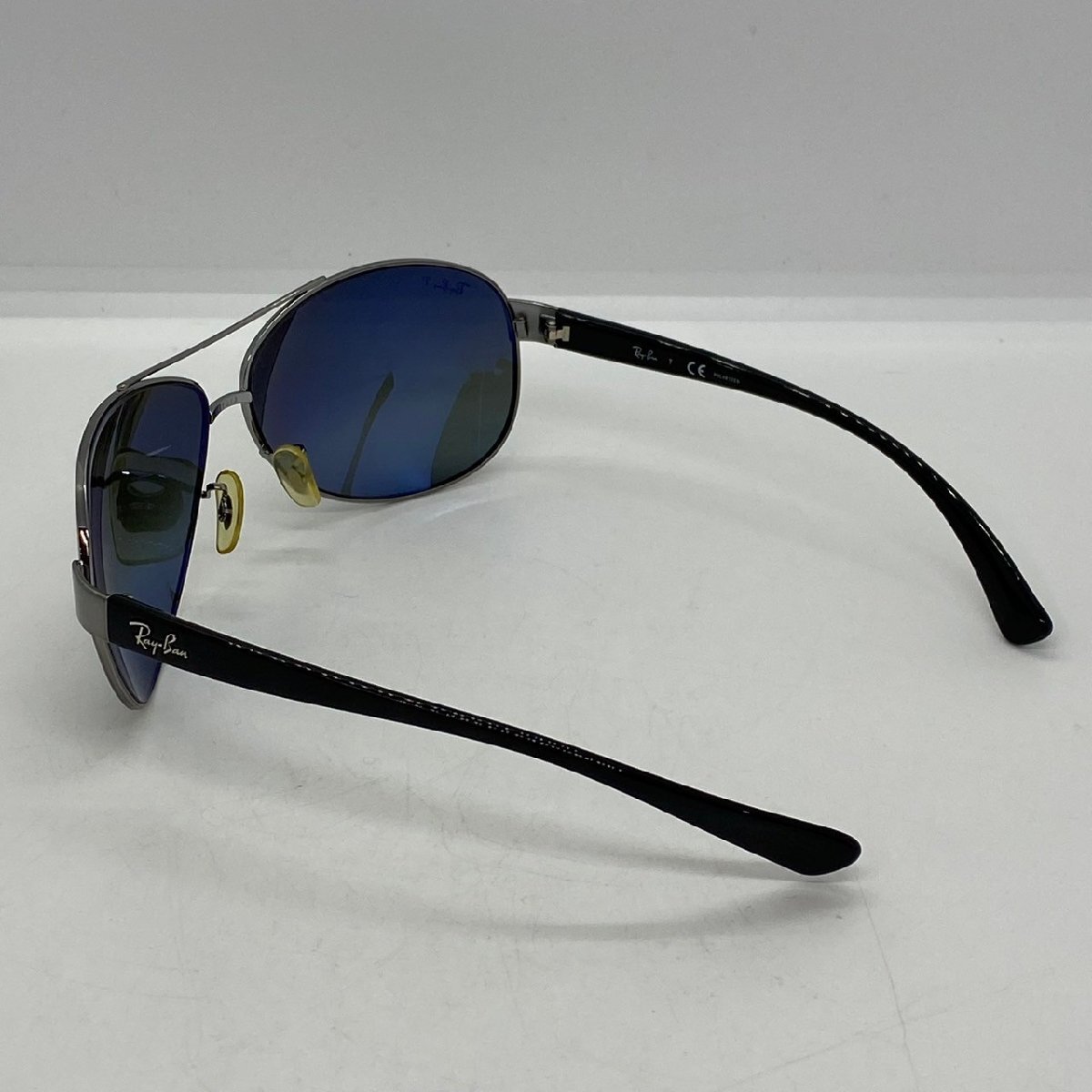 USED Ray-Ban レイバン サングラス RB 3386 004/82 67□13 3P ケース付 メンズ POLARIZED グレー系 ダークグレー系 ブルー系 グラサン