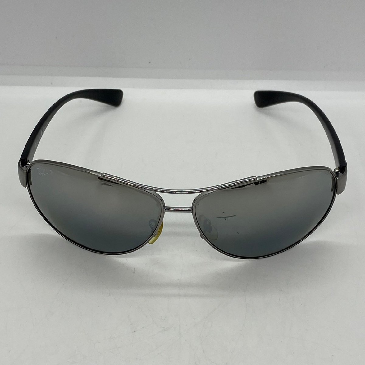 USED Ray-Ban レイバン サングラス RB 3386 004/82 67□13 3P ケース付 メンズ POLARIZED グレー系 ダークグレー系 ブルー系 グラサン