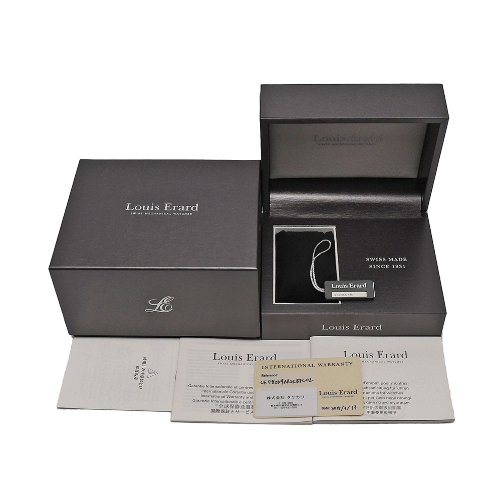  Louis Erard LOUIS ERARD износ te-ji дата хронограф автоматический LE78259AA22.BDC02 самозаводящиеся часы мужской полировка произведена отделка б/у 