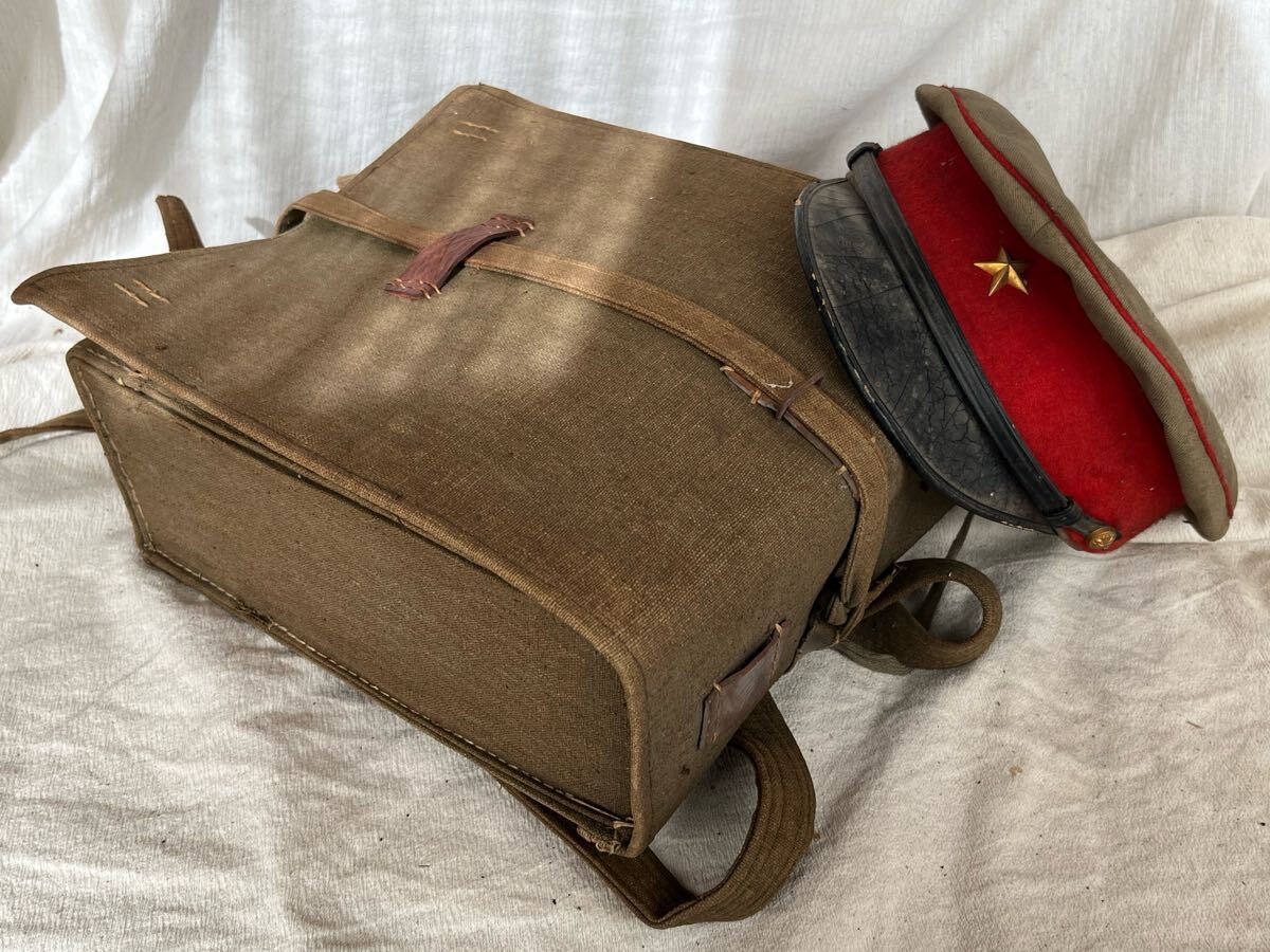 旧日本軍 当時物 学生用 布製 ランドセル 制帽 帽子 戦前 大日本 旧日本軍 当時物 学生用 布製 ランドセル 制帽 帽子 戦前 大日本