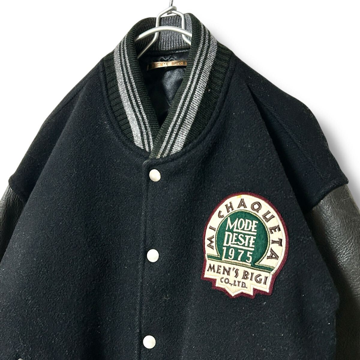 希少1975☆L-XL相当】70s MEN'S BIGI メンズビギ バーシティ 希少1975☆L-XL相当】70s MEN'S BIGI メンズビギ バーシティ