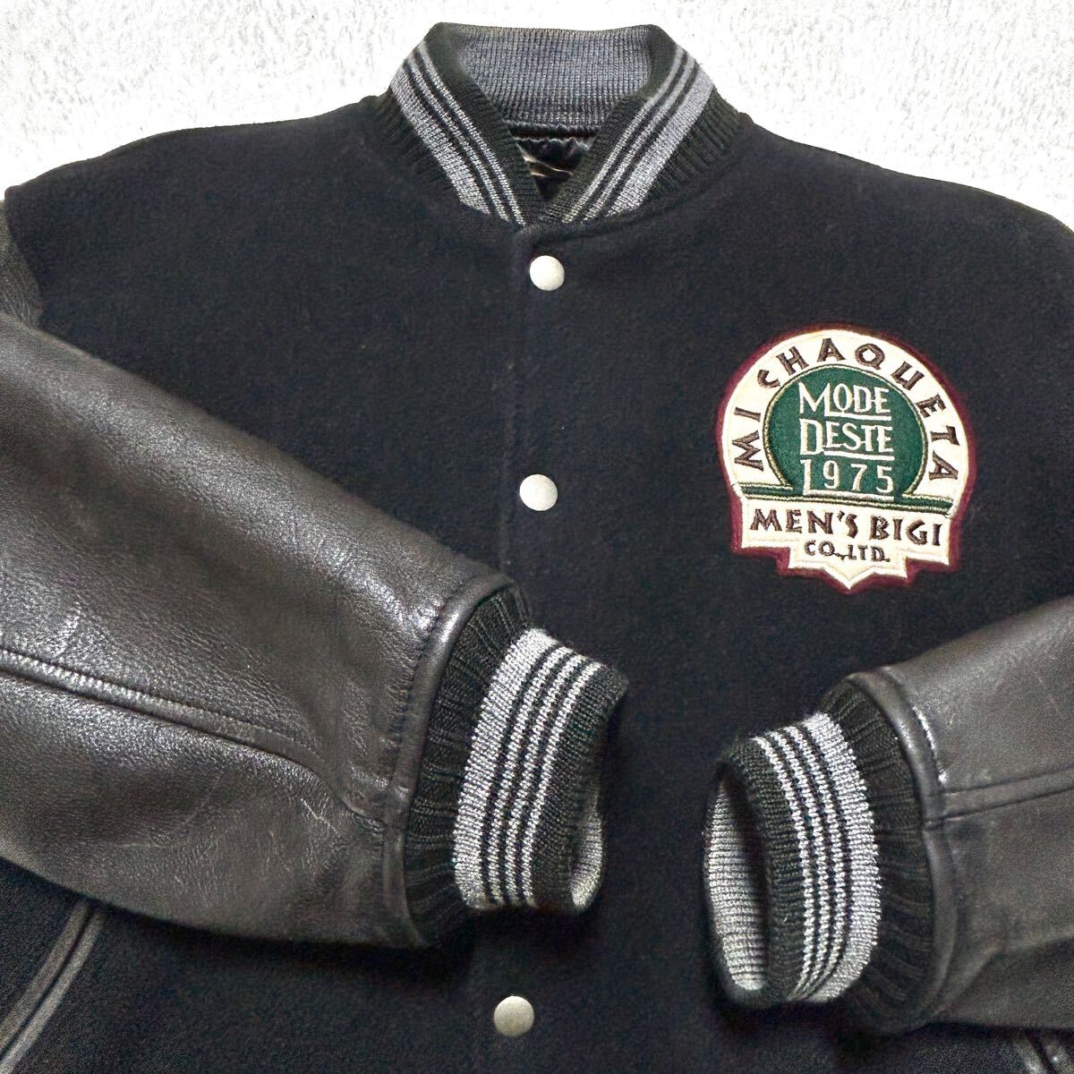 希少1975☆L-XL相当】70s MEN'S BIGI メンズビギ バーシティ 希少1975☆L-XL相当】70s MEN'S BIGI メンズビギ バーシティ