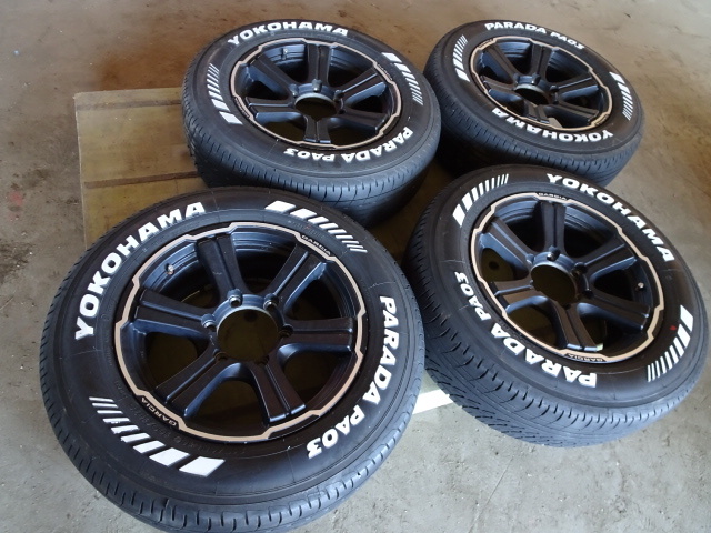 宮城大崎発★【極上!!?】YOKOHAMA パラダ/PARADA PA03 ホワイトレター 215/65R16c 109/107S 22年制★RAYS GARCIA 16×7J 6穴 139.7★Gラ10