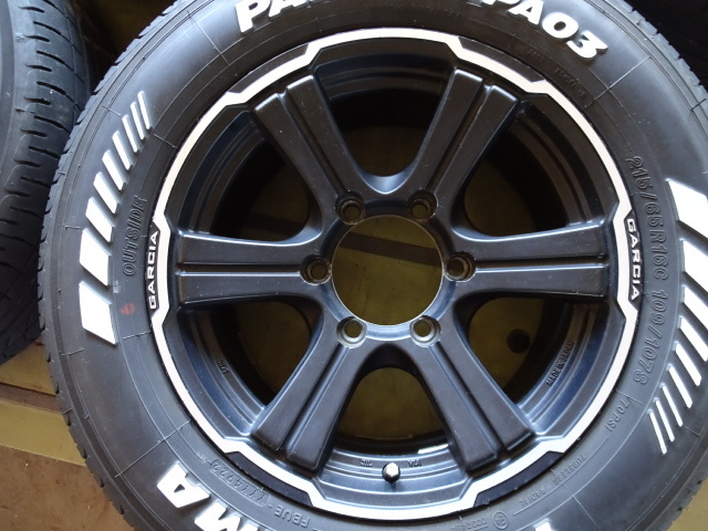 宮城大崎発★【極上!!?】YOKOHAMA パラダ/PARADA PA03 ホワイトレター 215/65R16c 109/107S 22年制★RAYS GARCIA 16×7J 6穴 139.7★Gラ10
