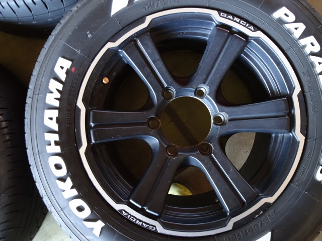 宮城大崎発★【極上!!?】YOKOHAMA パラダ/PARADA PA03 ホワイトレター 215/65R16c 109/107S 22年制★RAYS GARCIA 16×7J 6穴 139.7★Gラ10