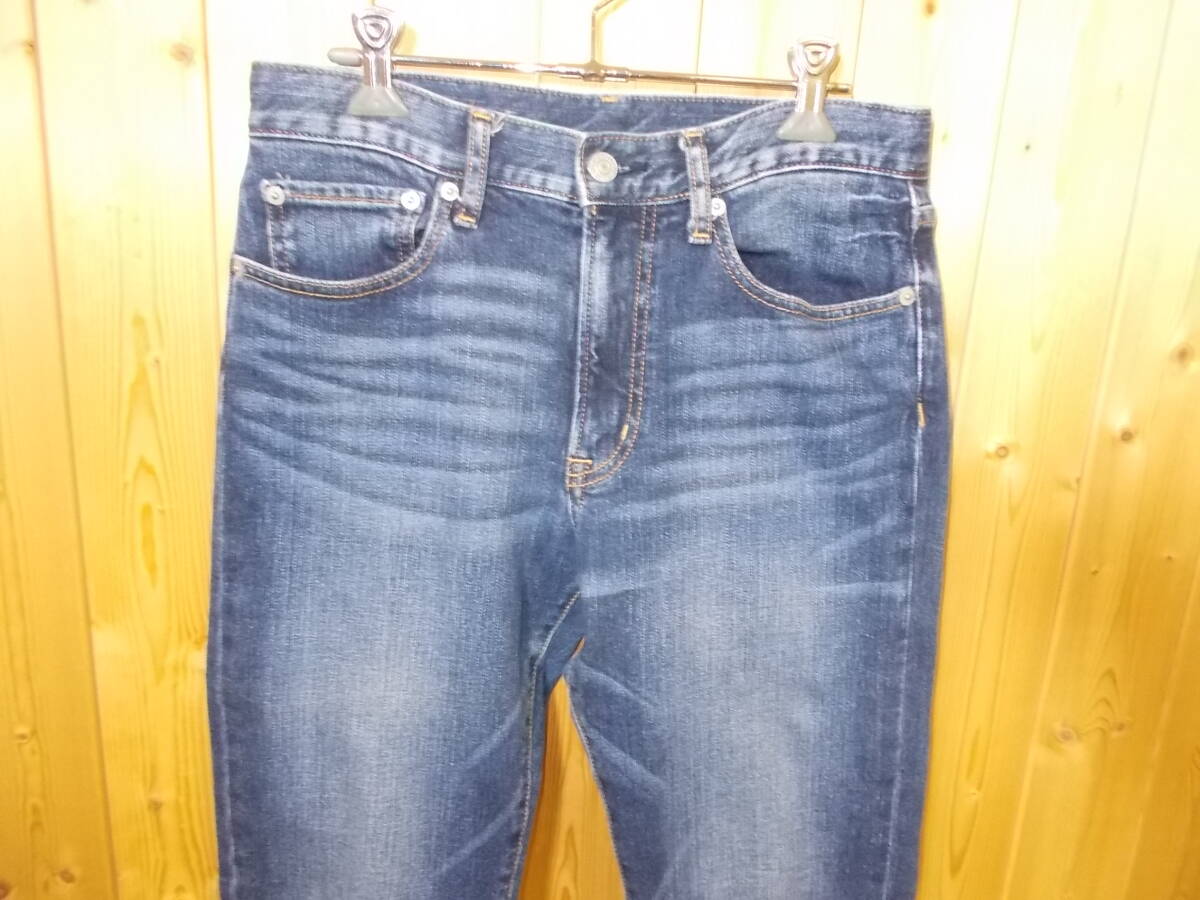 b655◆GU ストレッチフィット テーパードジーンズ◆ジーユー メンズ サイズw28 ブルー系 312-314436 スキニーデニムパンツ 6B_画像2