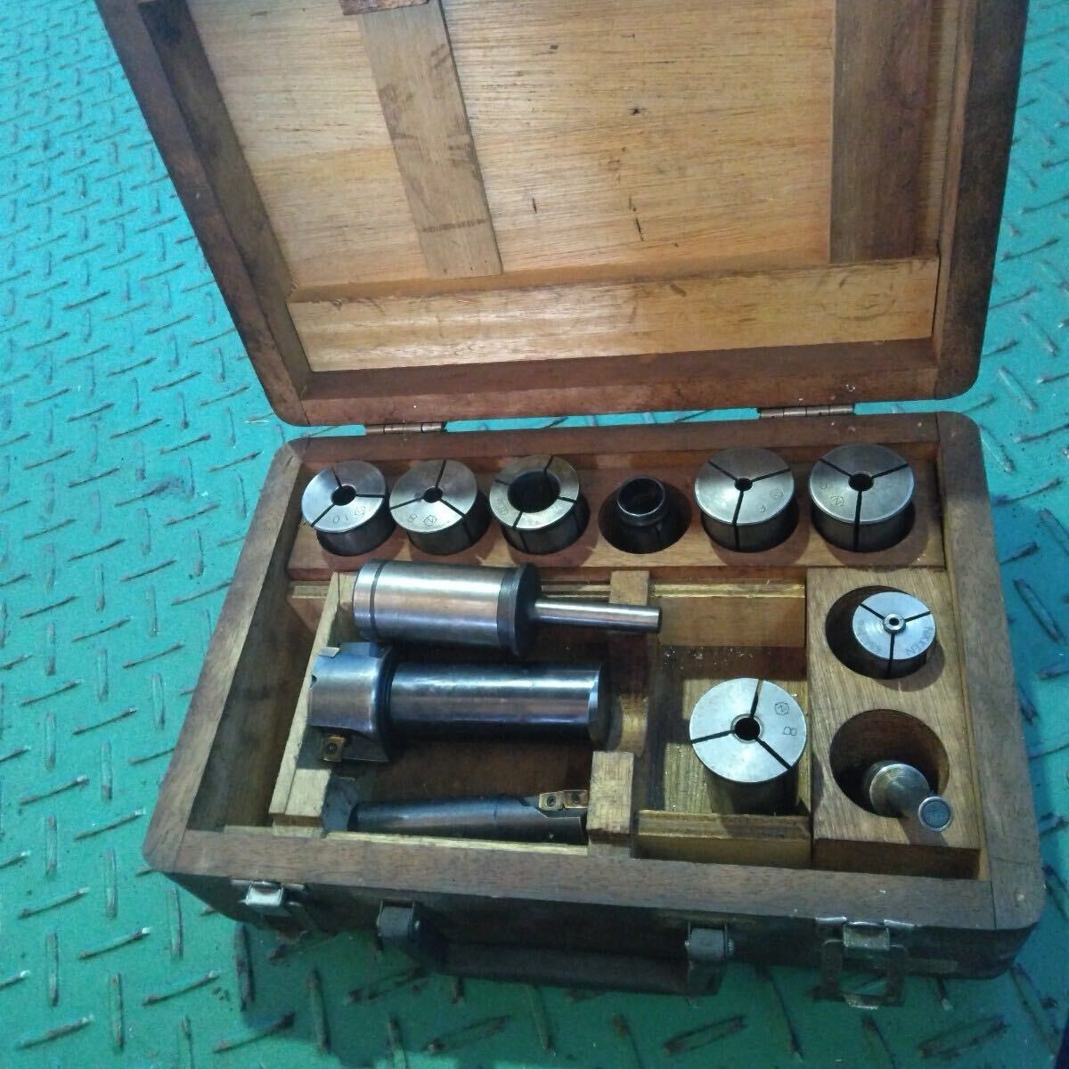 u380 день .NIKKEN collet f рис концевая фреза комплект дерево с коробкой * фотография судить пожалуйста 