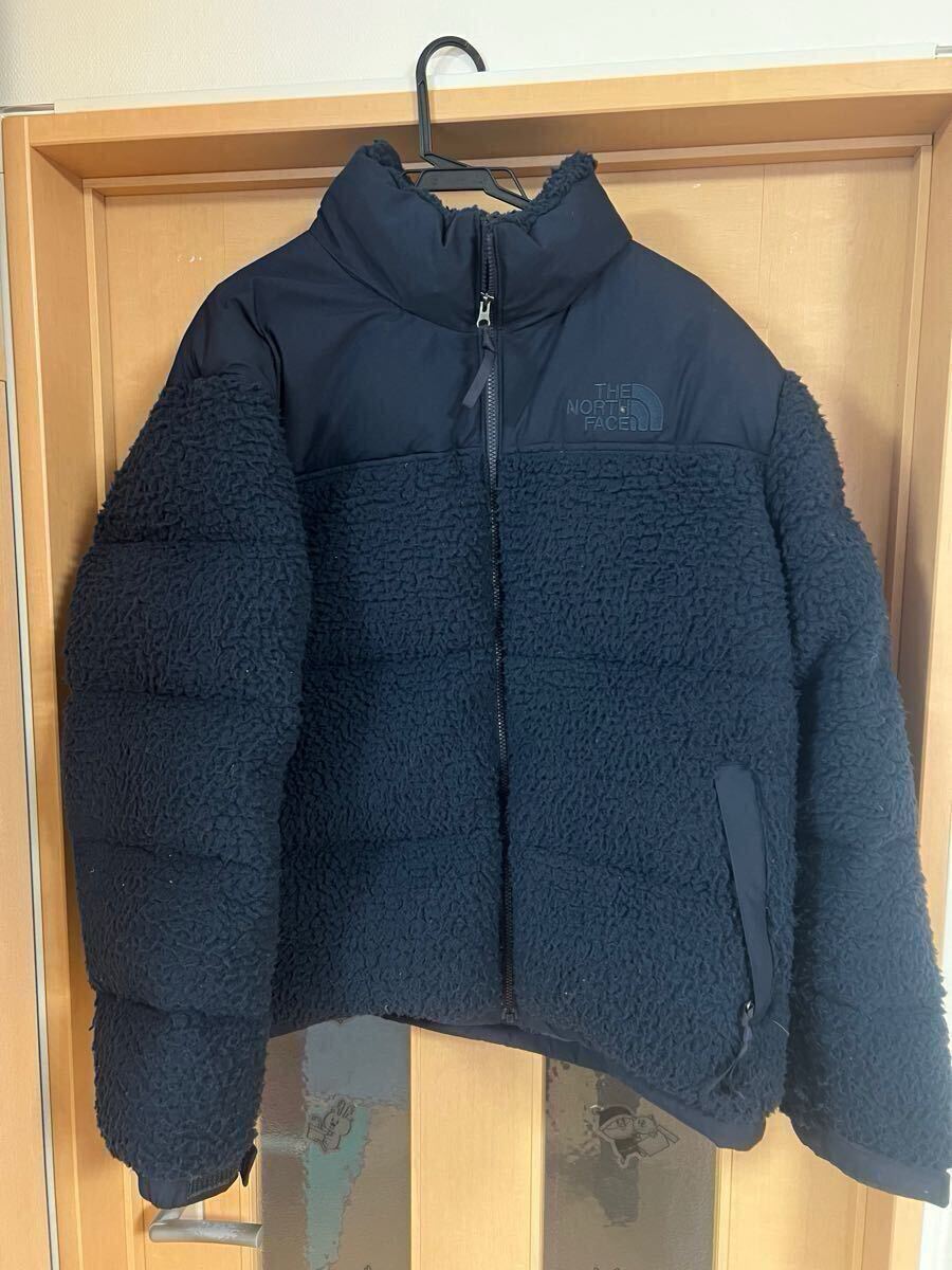 THE NORTH FACE ノースフェイス 紺色　USモデル　XLサイズ　JACKET ダウンジャケット ヌプシ モコモコ 防寒 アウトドア (XL)