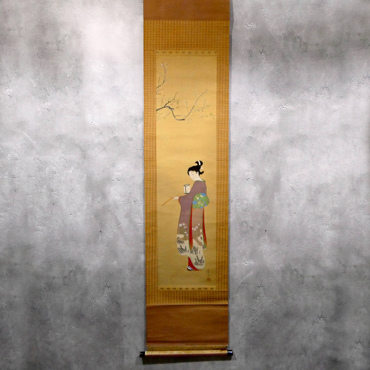 横尾芳月◇自筆肉筆 真作 日本画作品「梅花薫」◇絹本彩色◇直筆 横尾芳月◇自筆肉筆 真作 日本画作品「梅花薫」◇絹本彩色◇直筆