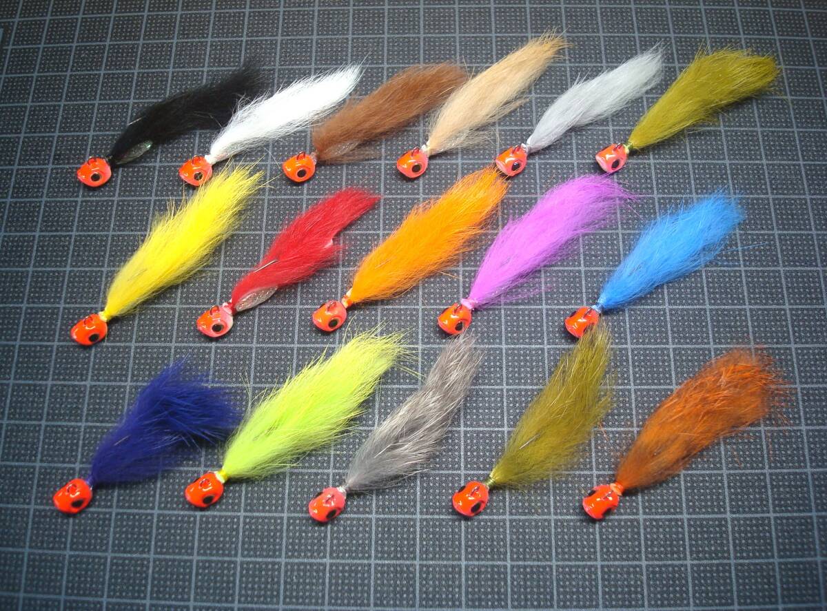 ジグヘッドミノー ５本セット　ハンドメイド 16色 検)クレイジーボム　フェザージグ　ゾンカー　ラビット　ウィング