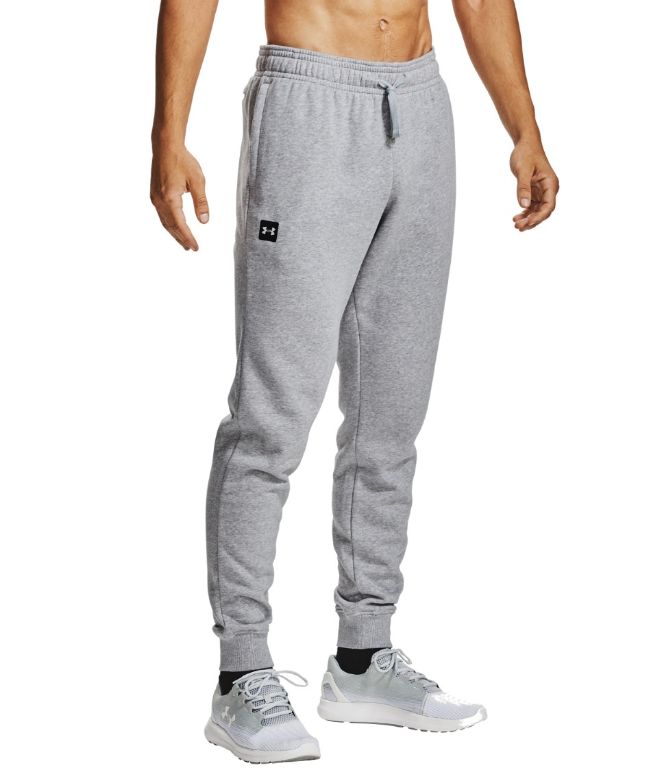 新品未使用 タグ付き UNDER ARMOUR アンダーアーマー スエット ズボン 1357128 防寒 保温 男女兼用 フリース ルームウェア　グレー　Ｌ
