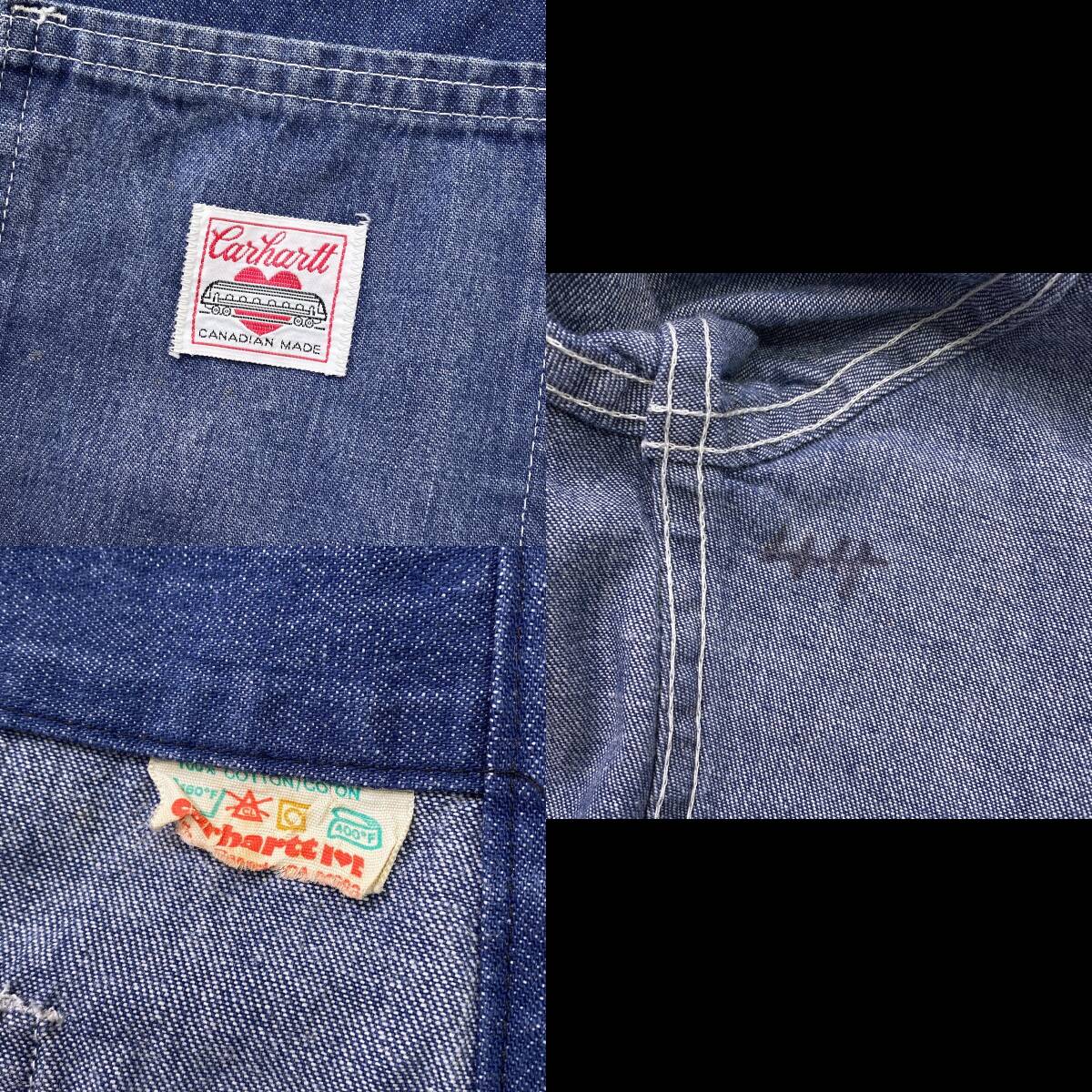 60s カナダ製 ハート列車タグ】Carhartt カーハート デニム 60s カナダ製 ハート列車タグ】Carhartt カーハート デニム