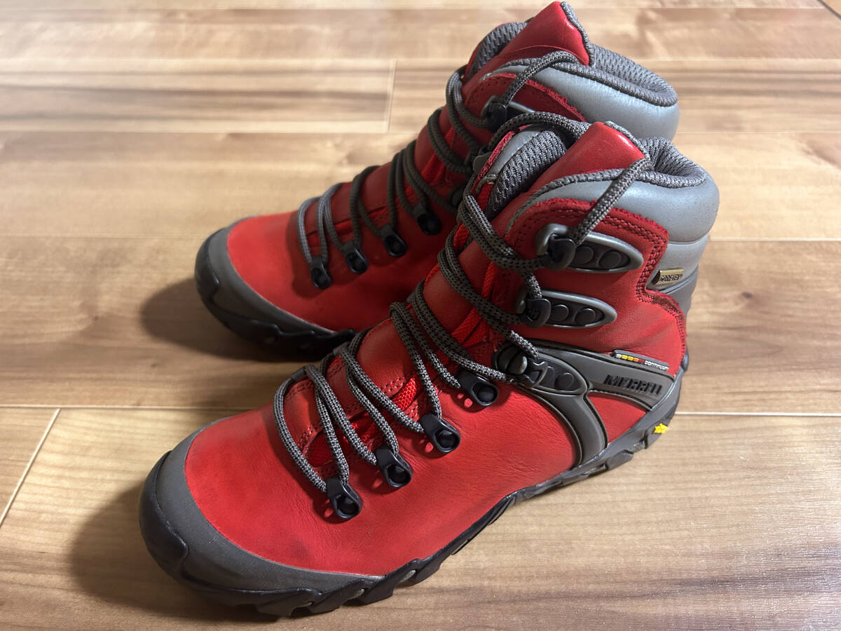 パリコレクション SWITCHBACK メレル MERRELL 美品、レア! GORE-TEX トレッキングブーツ 登山靴 US5.5 22.5cm レッド 赤 ゴアテックス スイッチバック 22.5cm