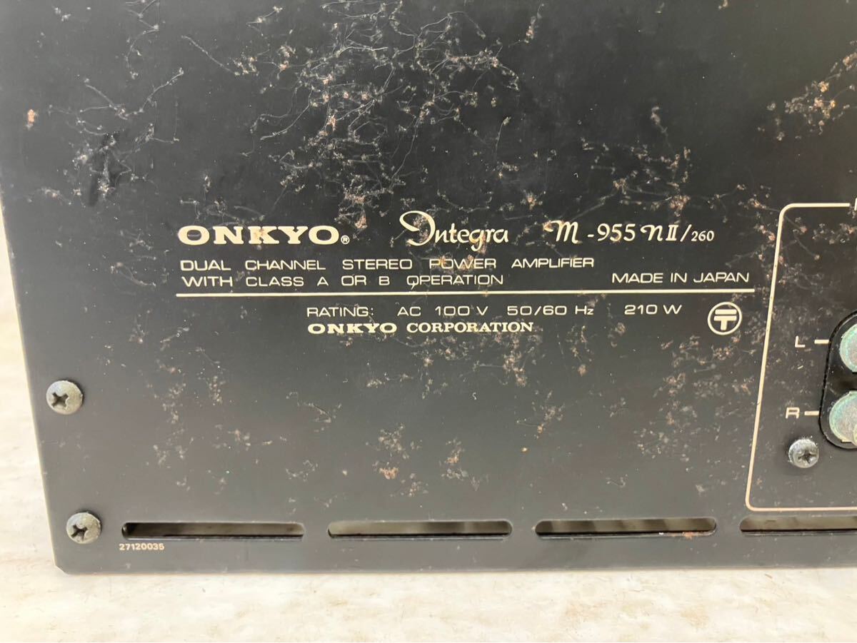【直接引取可】ステレオパワーアンプ ONKYO M-955NⅡ 通電確認(rèn)済 ジャンク品 オンキョー 105-9