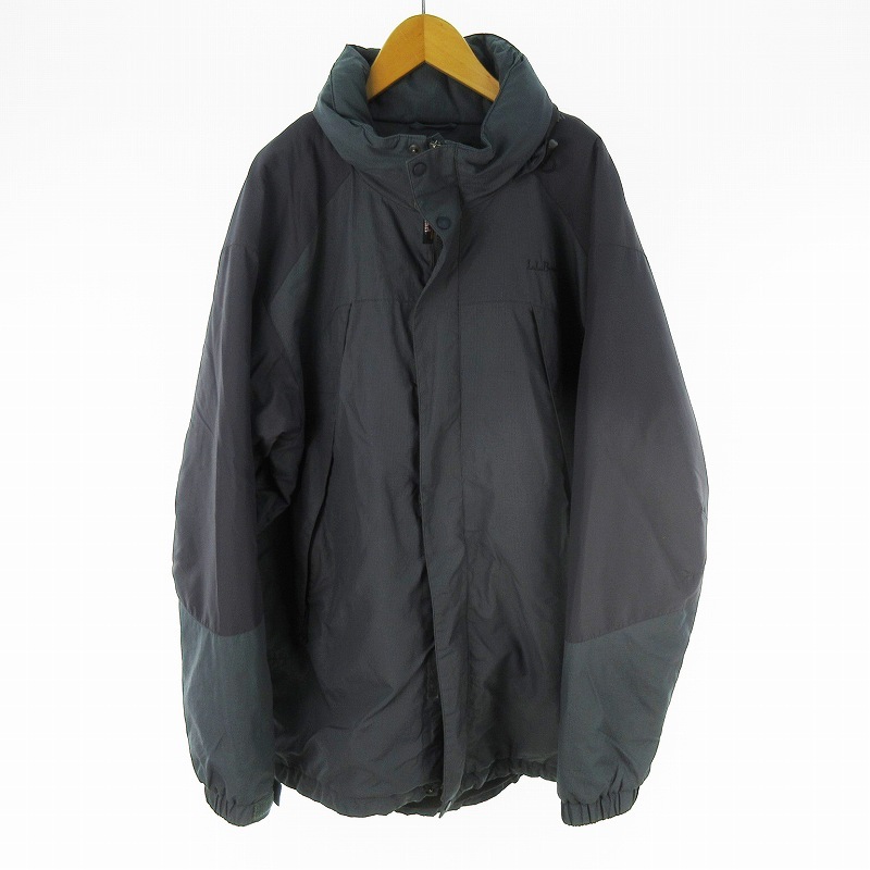 2024年冬【法人向けお歳暮】 90’S L.L.BEAN エルエルビーン 中綿 オー ヴィンテージ L グリーン 緑 ネイビー 紺 刺繍 ロゴ シンサレート Thinsulate コート ジャケット 男性用