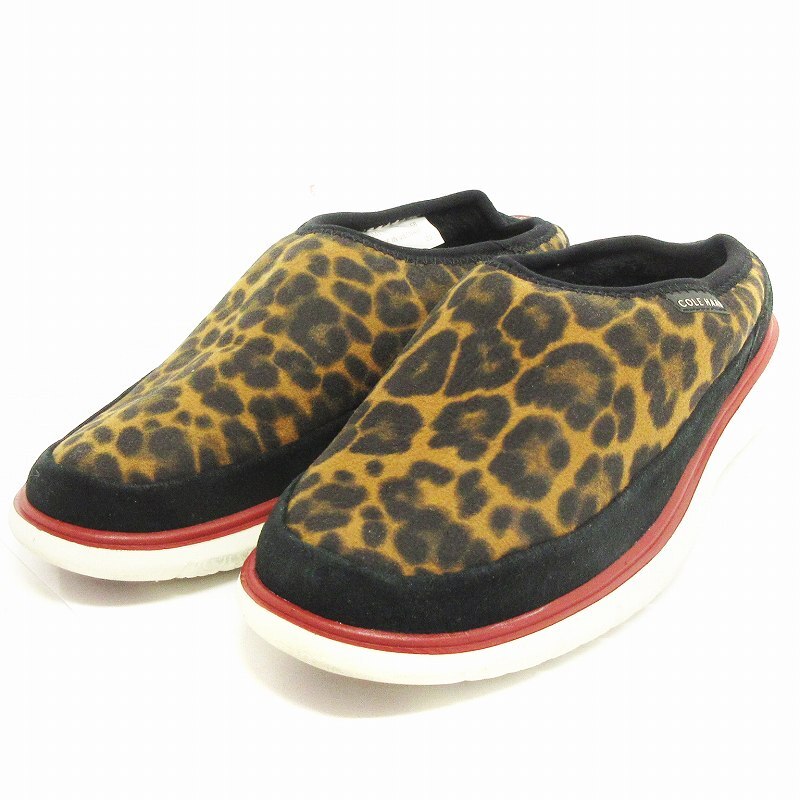 コールハーン COLE HAAN GRAND AMBITION スニーカー スリッポン レオパード 內(nèi)ボア W22841 ベージュ 6B ■GY19 レディース