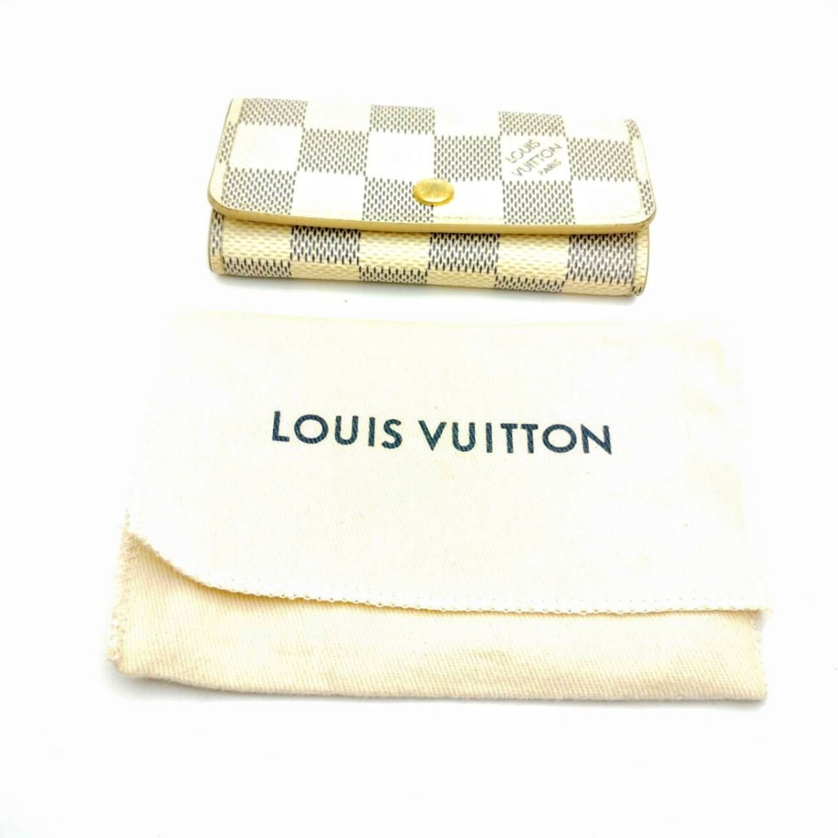 ルイヴィトン　 キーケース　 ダミエアズール　４連　 LOUIS VUITTON　袋付き　メモA１０