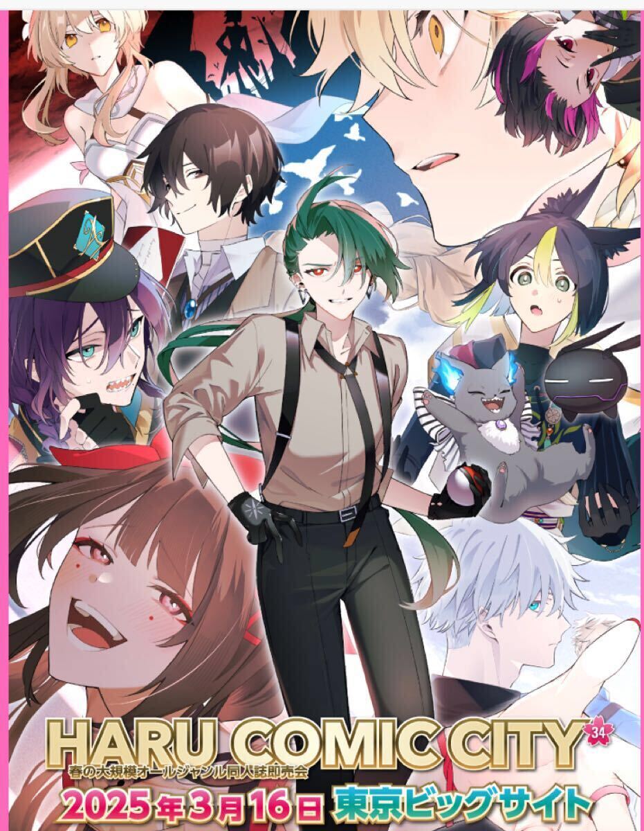 送料無料 匿名配送 配置図コピー付き 即決 3/16 HARU COMIC CITY 34 東京 サークルチケット パス サーチケ 1
