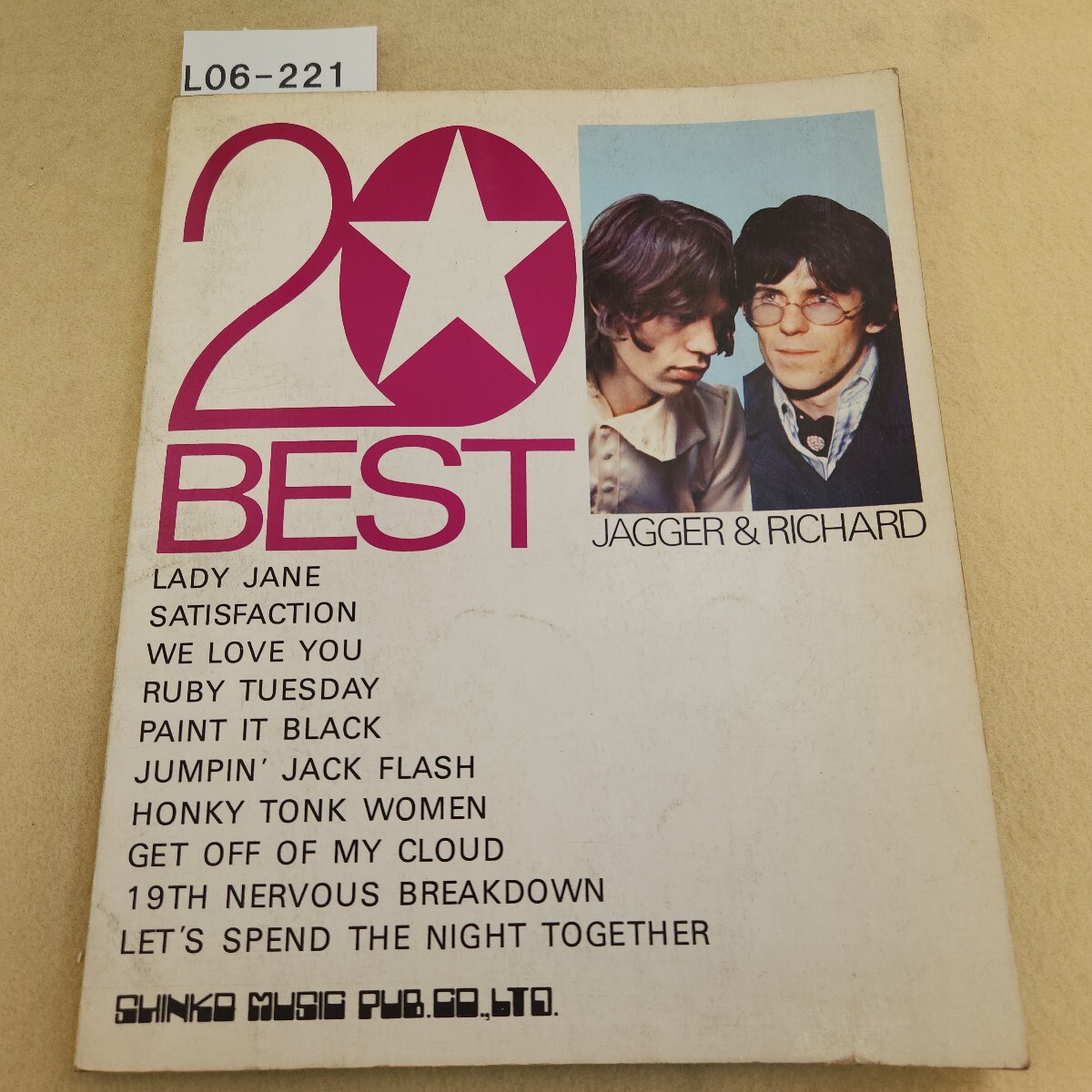 L06-221 JAGGER&RICHARD 20 лучший Jaguar & Richard sinko- музыка износ выгорел * царапина загрязнения иметь страница трещина есть L06-221 JAGGER&RICHARD 20 лучший Jaguar & Richard sinko- музыка износ выгорел * царапина загрязнения иметь страница трещина есть
