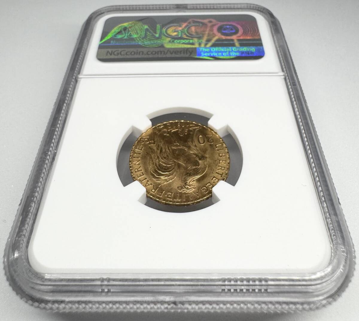 高鑑定品!】1912年 フランス 金貨 マリアンヌ ルースター MS66 高鑑定品!】1912年 フランス 金貨 マリアンヌ ルースター MS66