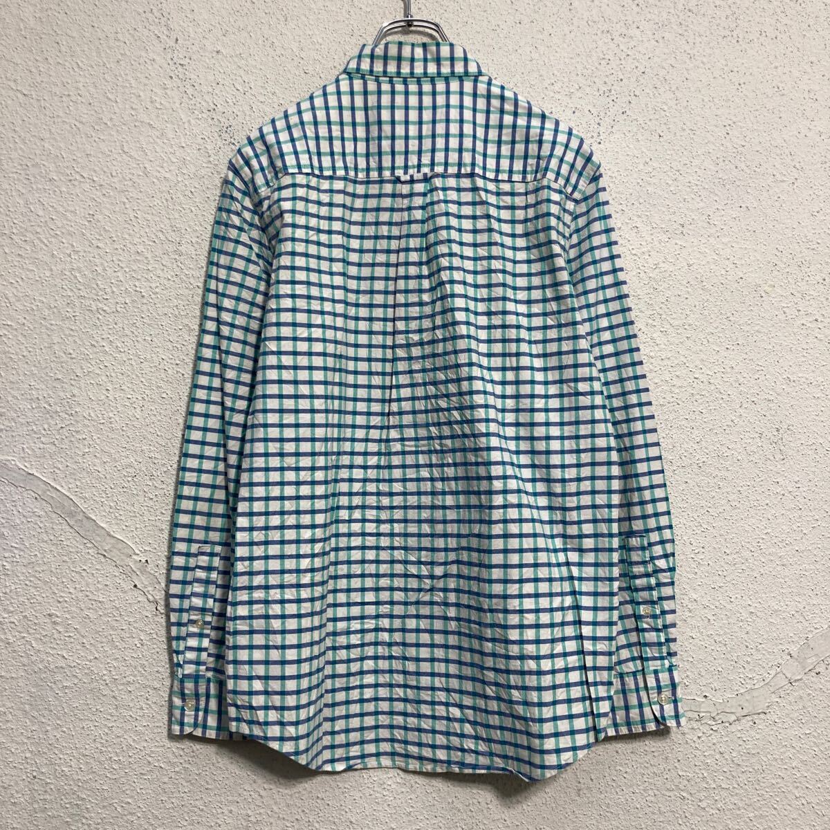 CHAPS チェックシャツ S グリーン ブルー チャップス ボタンダウン 古著卸 アメリカ仕入 a701-7469