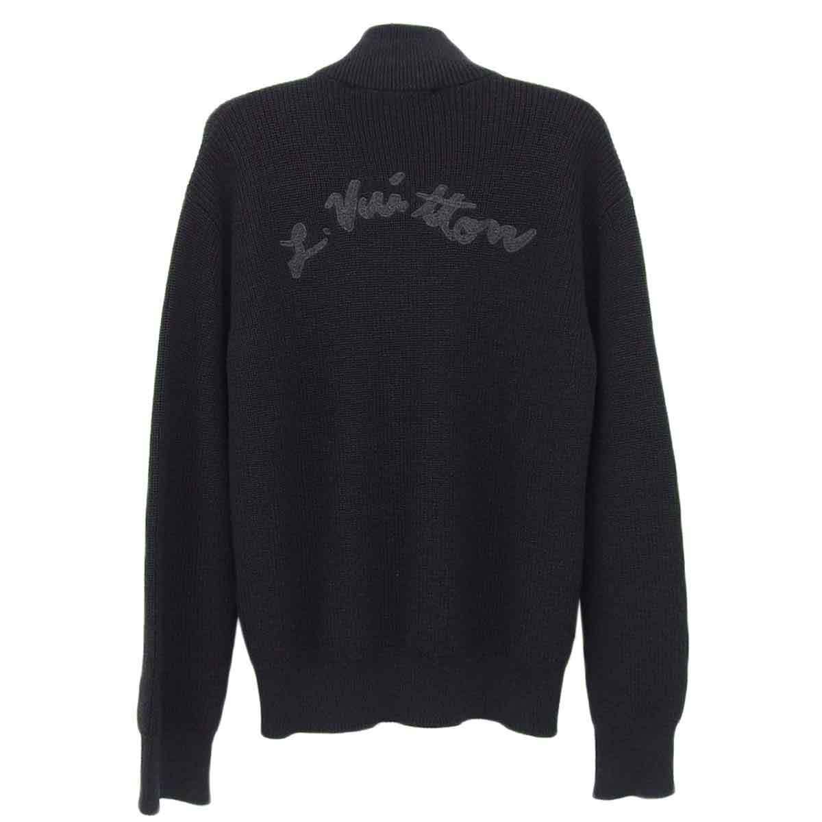 ルイヴィトン シグネチャー ウール ハーフジップ ニット メンズ ブラック LOUIS VUITTON 中古 【アパレル?小物】