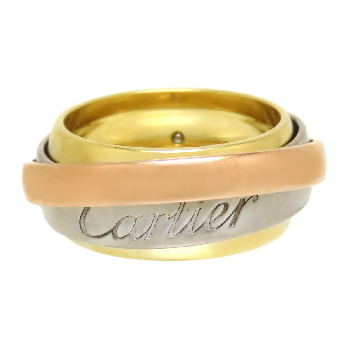 カルティエ トリニティ マストエッセンス リング #53 750 (K18YG K18WG K18PG) レディース CARTIER 中古