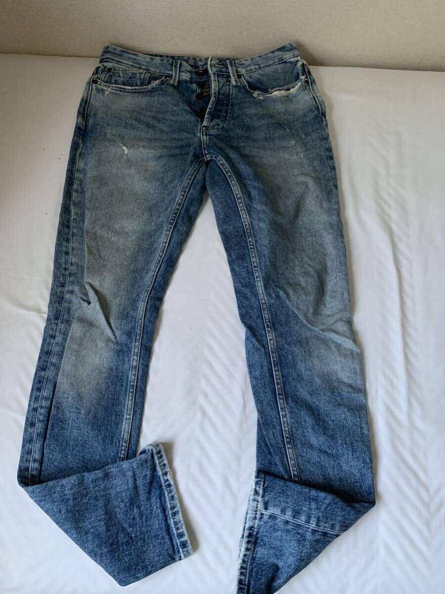 デンハム デニムパンツ ジーンズ ボタンフライ W30インチ 170/78A length32インチ 81センチ_画像1