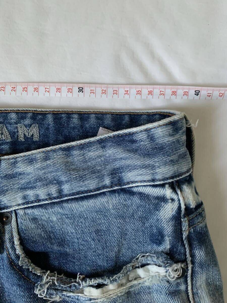 デンハム デニムパンツ ジーンズ ボタンフライ W30インチ 170/78A length32インチ 81センチ_画像6