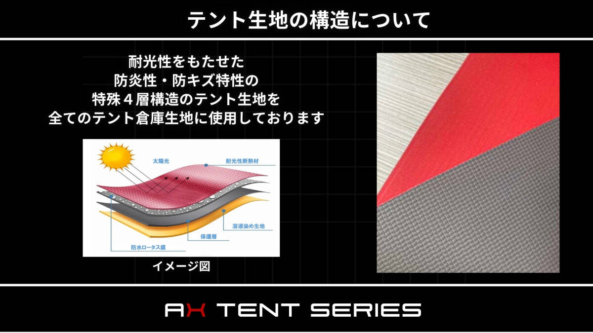 固定式テント倉庫 ハイクオリティ！ 15m×20m×6m 倉庫 ガレージ 車庫 工場 練習場 ガレージテント 簡易住居 パイプ カーポート 事務所 _画像9