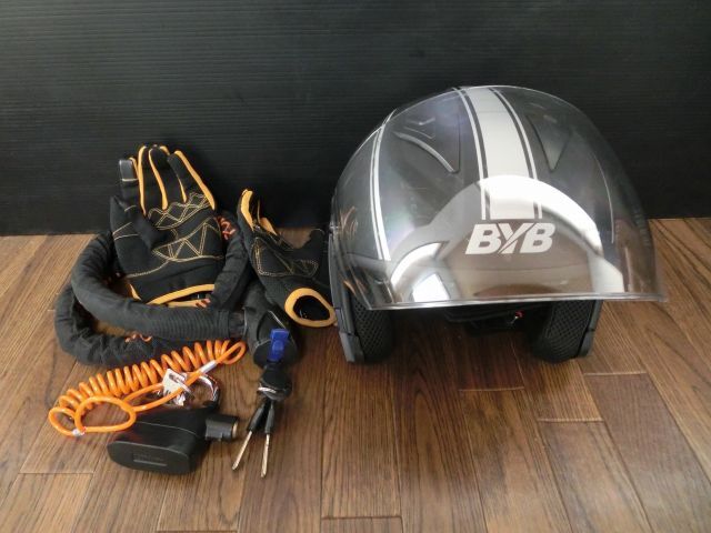 ??【7B3②q】バイク用 ヘルメット　マットブラック　ジェットヘルメット　　付屬品付　フルフェイス シールド付　インナバイザー付　??