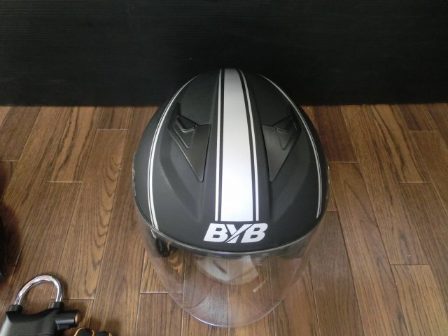 ??【7B3②q】バイク用 ヘルメット　マットブラック　ジェットヘルメット　　付屬品付　フルフェイス シールド付　インナバイザー付　??