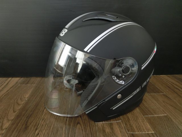 ??【7B3②q】バイク用 ヘルメット　マットブラック　ジェットヘルメット　　付屬品付　フルフェイス シールド付　インナバイザー付　??