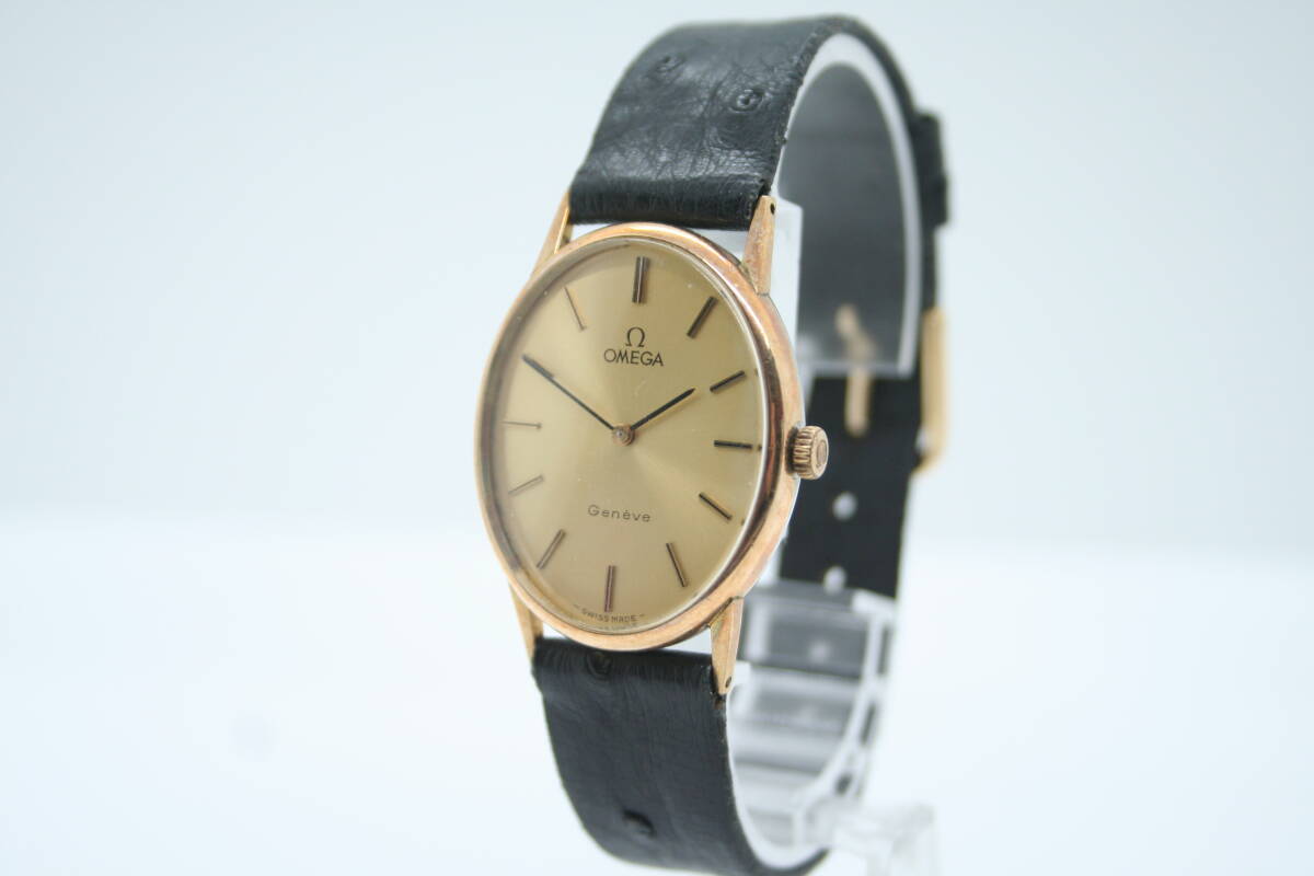 ★Vintage 1974 OMEGA Geneve Cal.625 17J Hand-Winding Gold Dial Boys 511.416 オメガ ジュネーブ 手巻 ★ W233